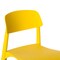 Fabulaxe Modern Plastic Dining Chair Open Back with Beech Wood Legs, Yellow, PK 4 QI004222.YL.4 - alternate 5